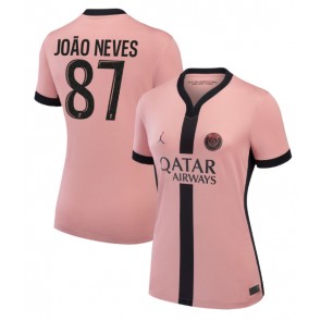 Paris Saint-Germain Joao Neves #87 Dámské Alternativní Dres 2024-25 Krátký Rukáv